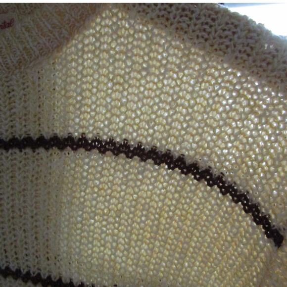 Vintage 70s 80s Fashioned by Continental Striped Knit Sweater Union Made USA L - Picture 14 of 17